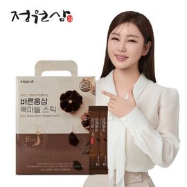 JUNGWONSAM Korean Red Ginseng & Black Garlic Extract Sticks – 6-Year Ginseng + Uiseong Fermented Garlic with Apple & Jujube for a Smooth, Tasty Boost _ Made in KOREA